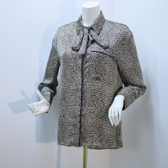 Zara  Leopard Animal Printed Long Shirt Top Woman Size S NEW WITH TAG! - Picture 8 of 9